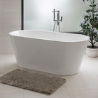 Freistehende Badewanne Linea Oval aus Sanitaracryl 162×72 cm in Weiß Glanz