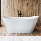Freistehende Acryl-Badewanne Orbit Oval 170×80×45 cm in Weiß Glänzend – modernes Design
