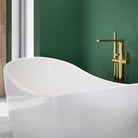 Seitenansicht der Vento Badewanne mit ergonomischer Rückenlehne – ovaler Badetraum