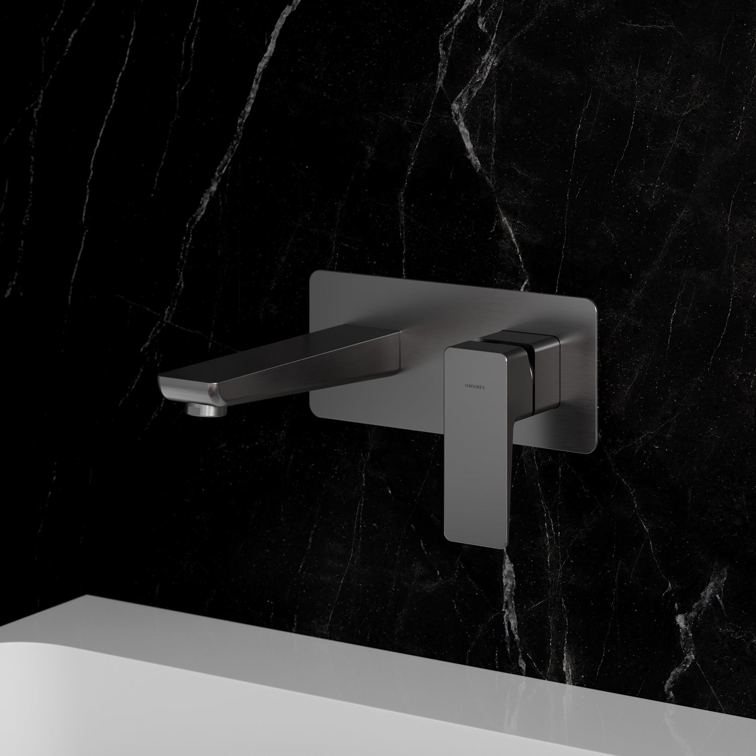 Unterputz-Waschtischarmatur PARMA aus Messing – elegantes Design in Nickel gebürstet