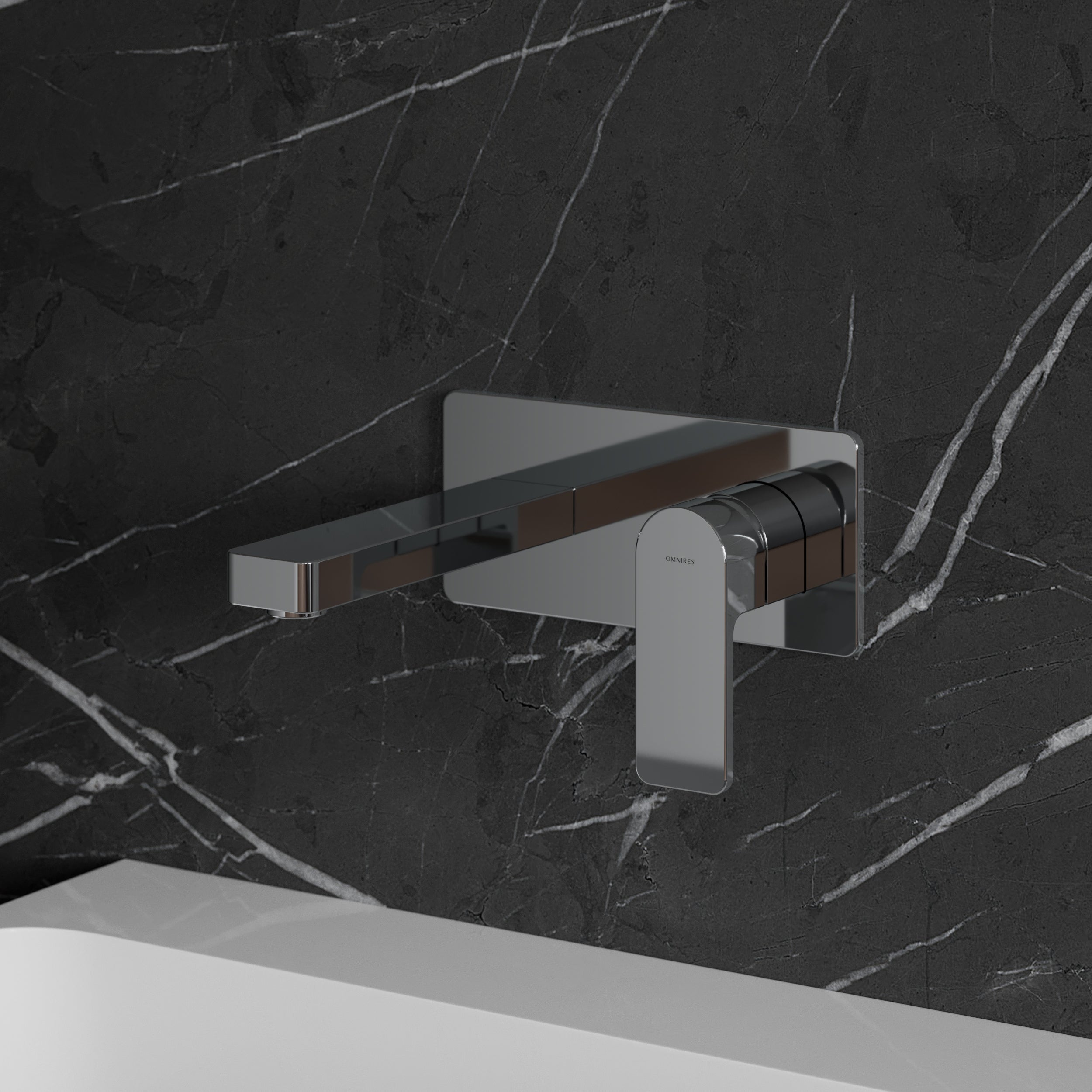 Unterputz-Waschtischarmatur BARETTI aus Messing – modernes Design in Chrom