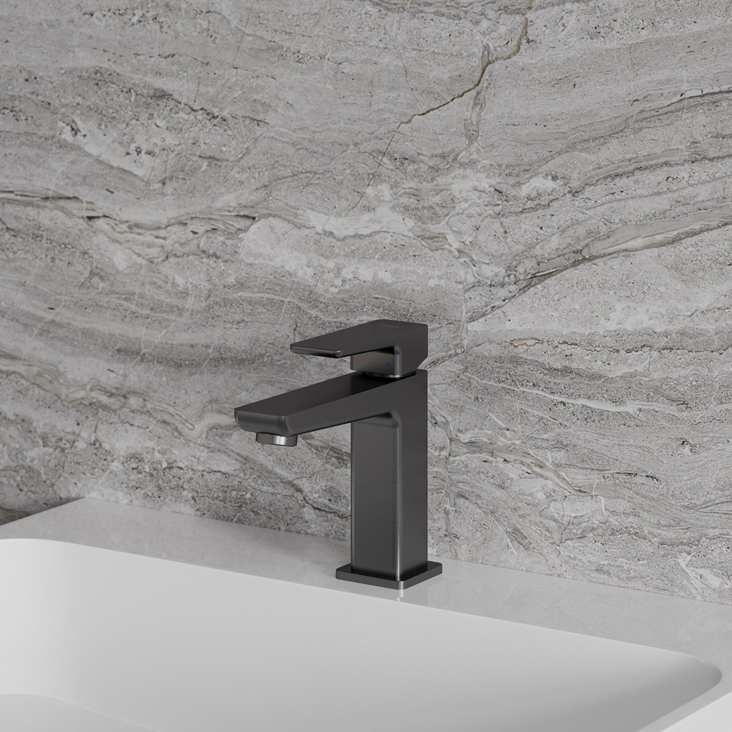 Waschtischarmatur PARMA in Graphit mit EcoWater-Technologie