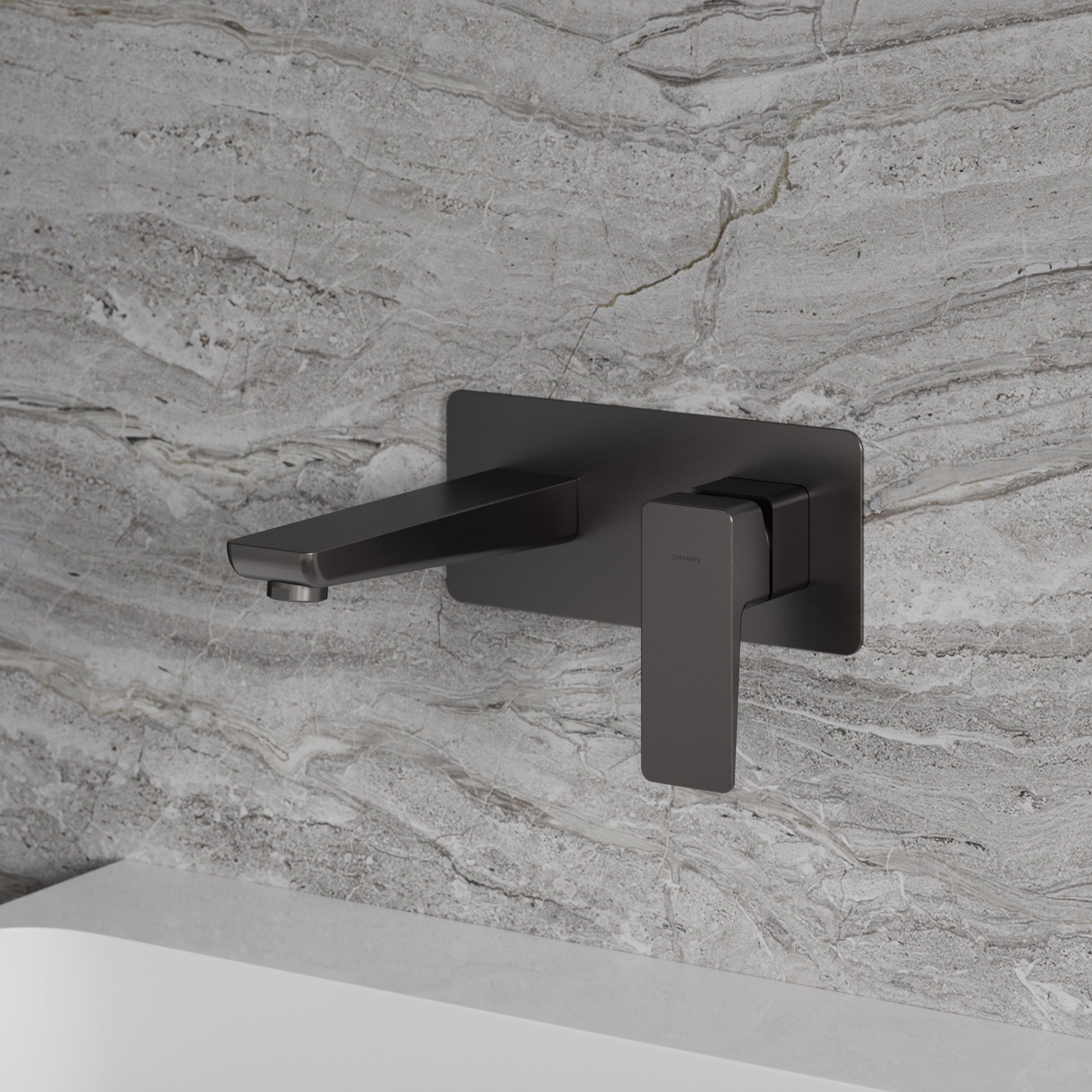 Unterputz-Waschtischarmatur PARMA aus Messing – elegantes Design in Graphit