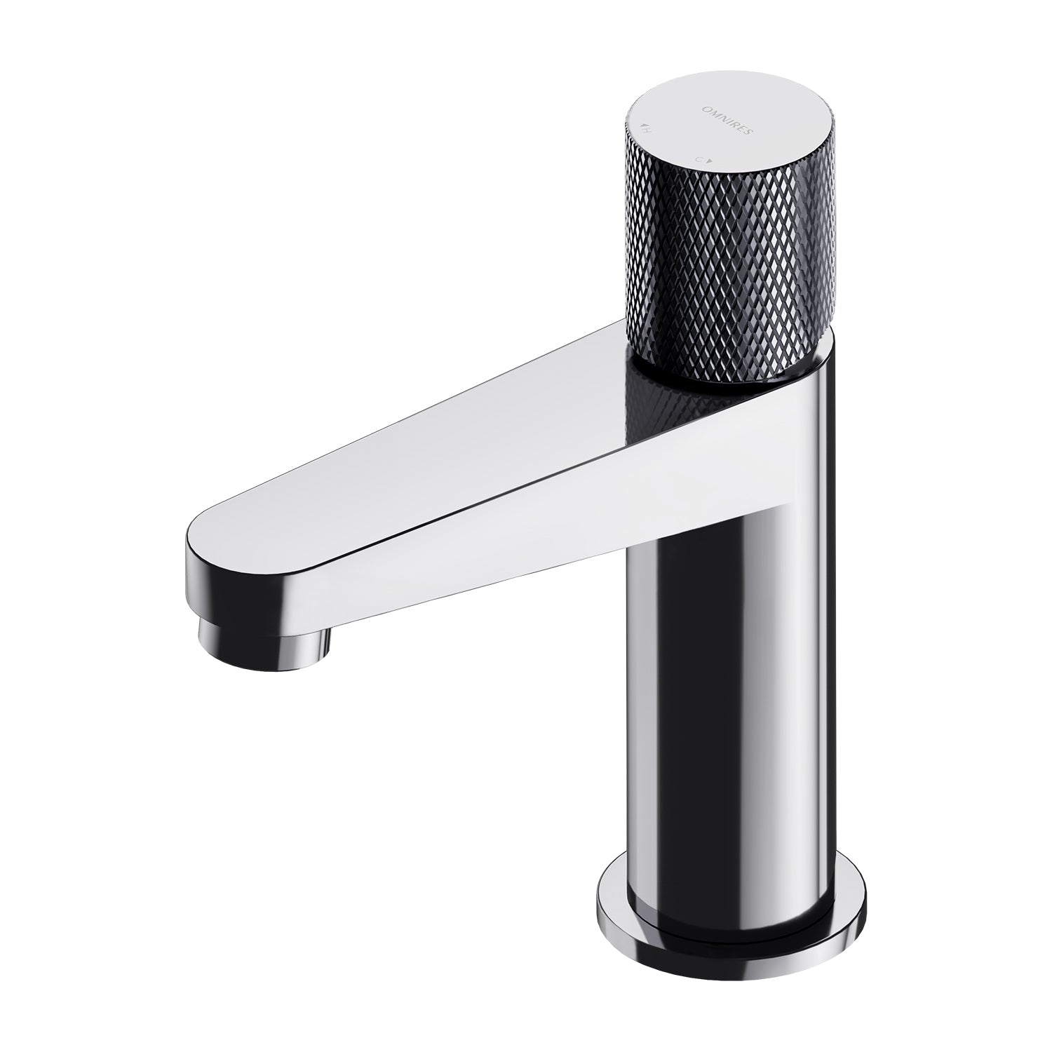 Detail der Waschbeckenarmatur „CONTOUR“ – ergonomischer Griff mit hochwertiger Verarbeitung