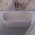 Freistehende Mineralguss-Badewanne OVO M+ oval – minimalistisches Design