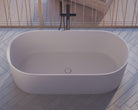 Freistehende Mineralguss-Badewanne OVO M+ oval – minimalistisches Design