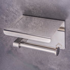 Toilettenpapierhalter ohne Bohren Chrom poliert mit Ablage für Handy und Feuchttücher