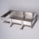 Duschablage zum kleben oder Bohren Duschkorb Silber gebürstet