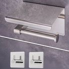 Toilettenpapierhalter ohne Bohren und Handtuchhaken poliert glänzed Edelstahl