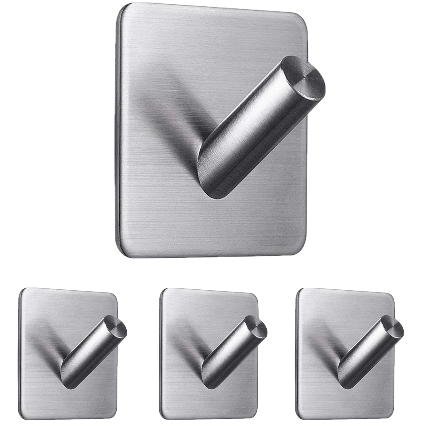 Klebehaken Silber gebürstet